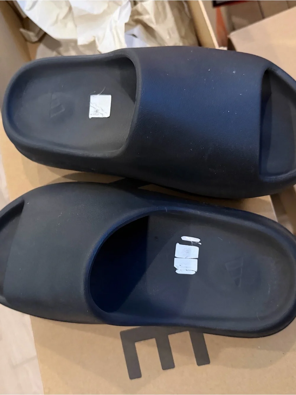Yeezy Kids Black Slide Sandals - Cushioned Open-Toe Slides